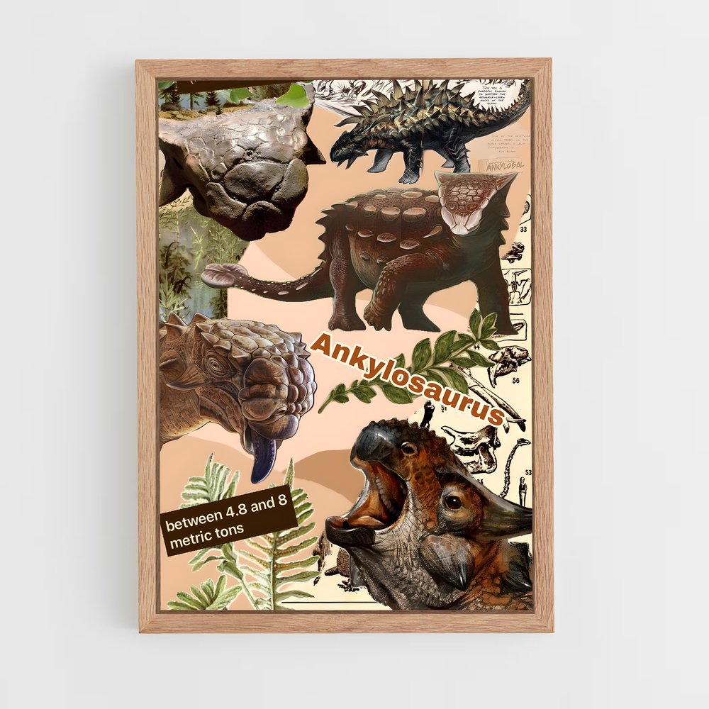 ap-ankylosaurus-1 cadre Bois clair