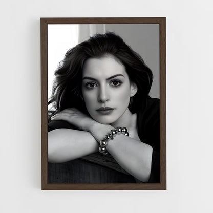 ap-anne hathaway-5 cadre Bois foncé