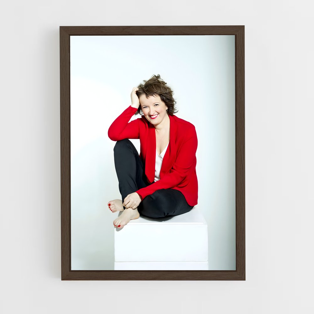 ap-anne roumanoff-1 cadre Bois foncé