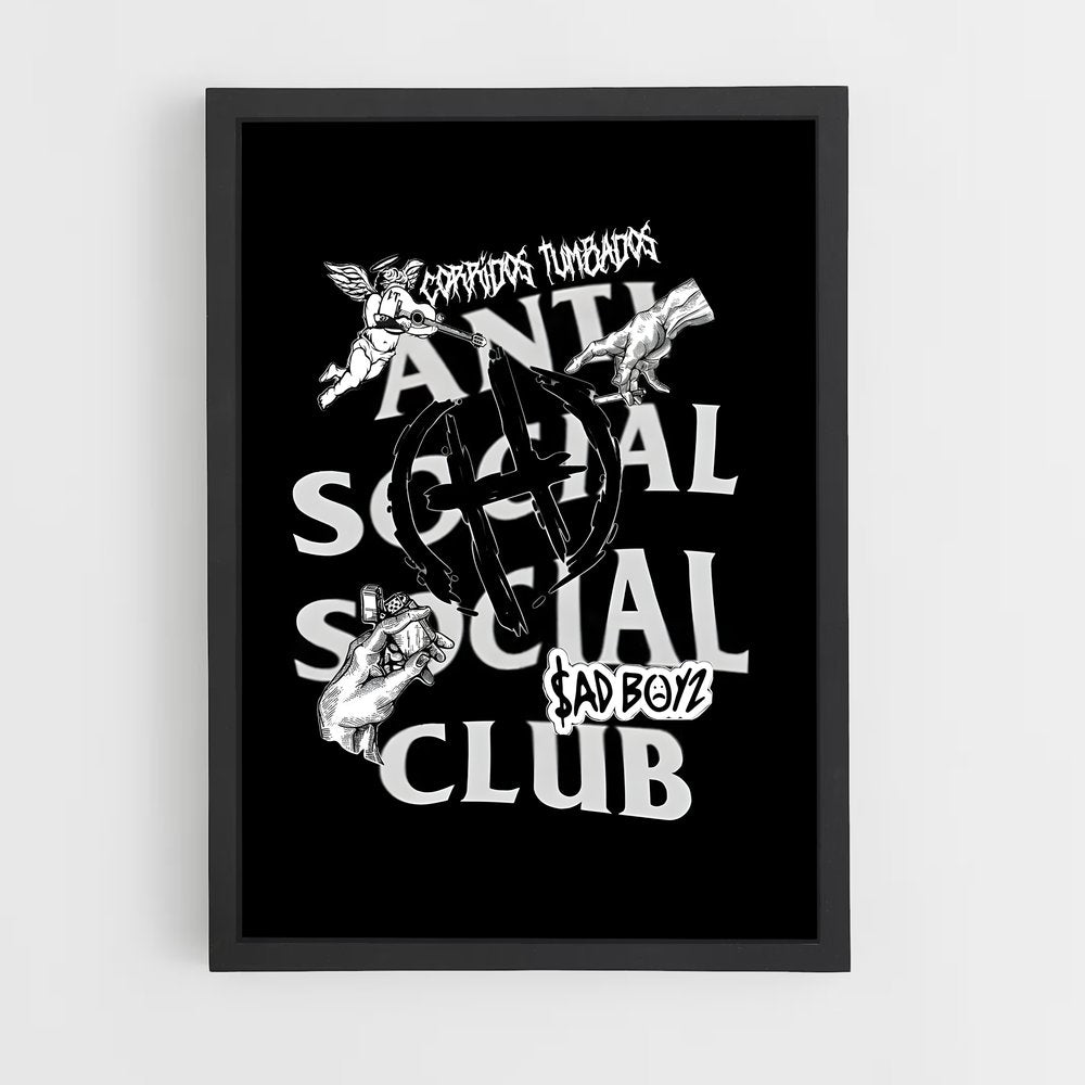 ap-anti social social club-2 cadre Noir