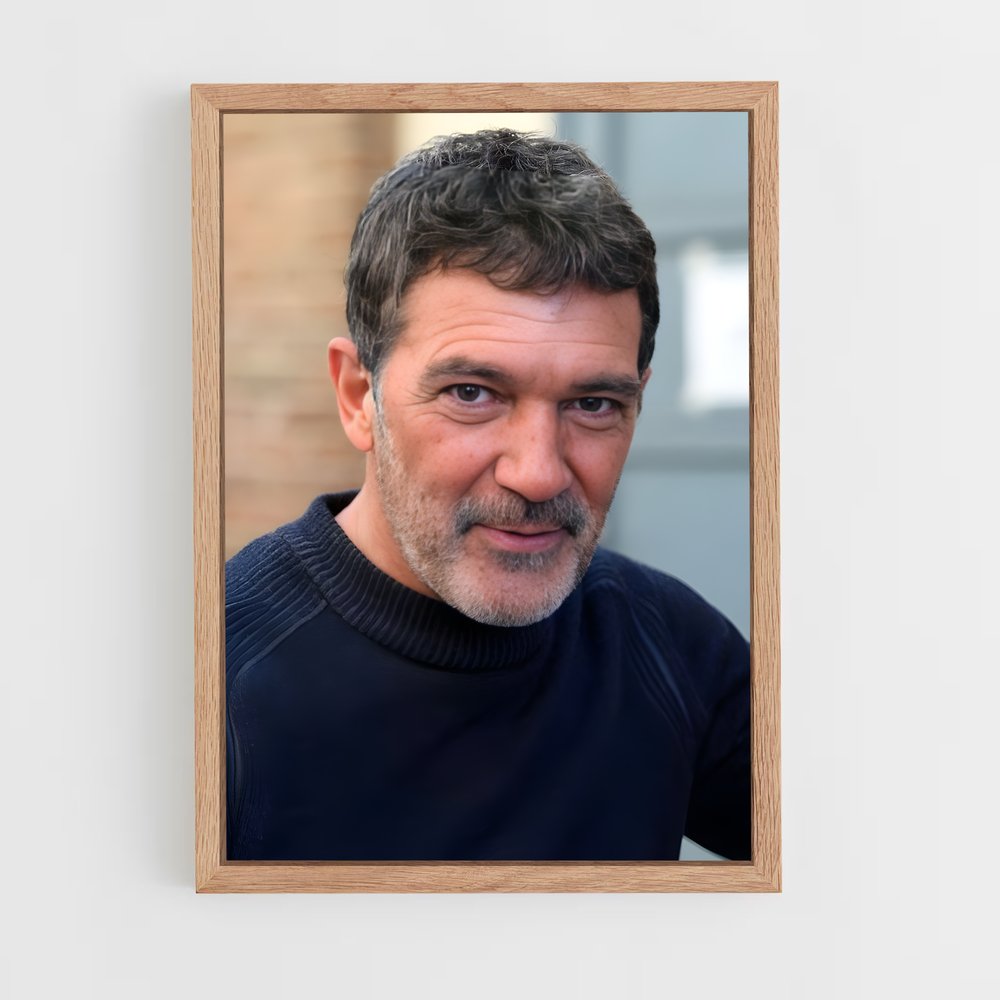ap-antonio banderas-6 cadre Bois clair