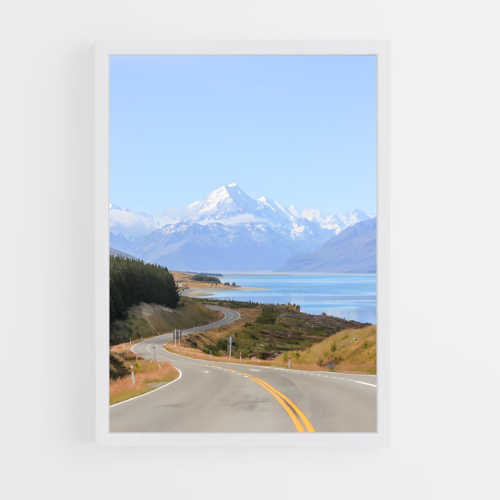 ap-aoraki mount cook-3 cadre Blanc