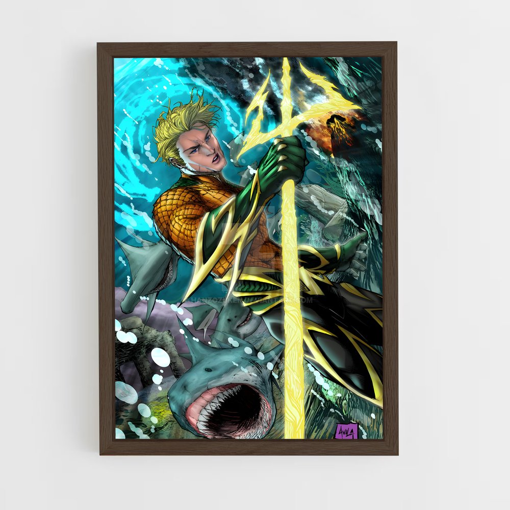 ap-aquaman-8 cadre Bois foncé