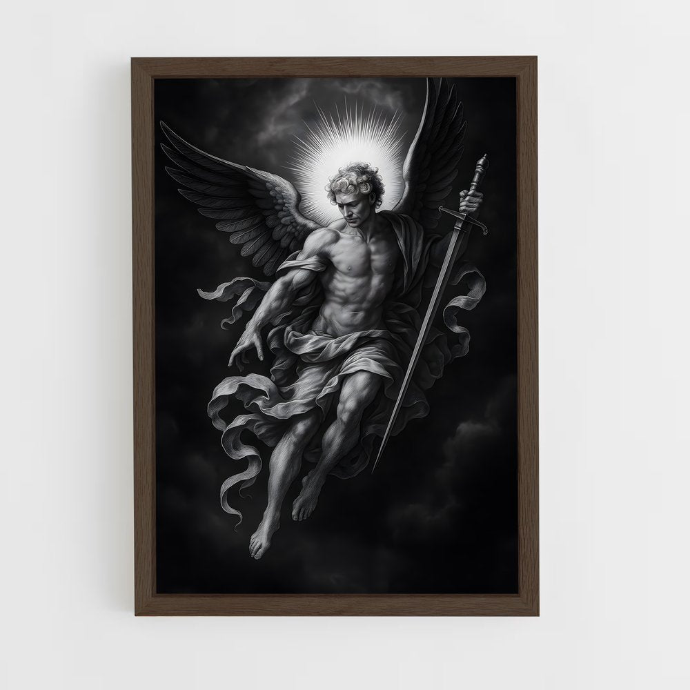 ap-archangel michael-1 cadre Bois foncé