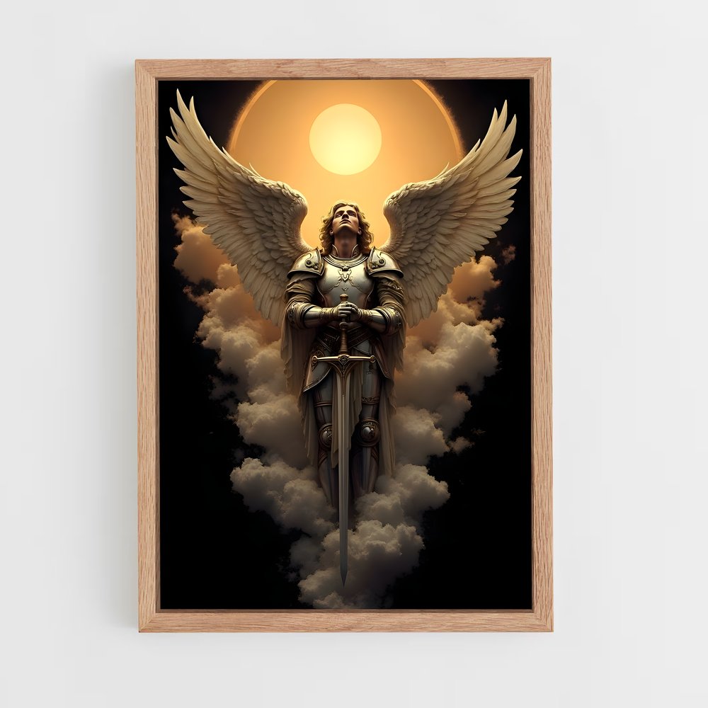 ap-archangel michael-17 cadre Bois clair