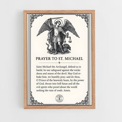 ap-archangel michael-3 cadre Bois clair