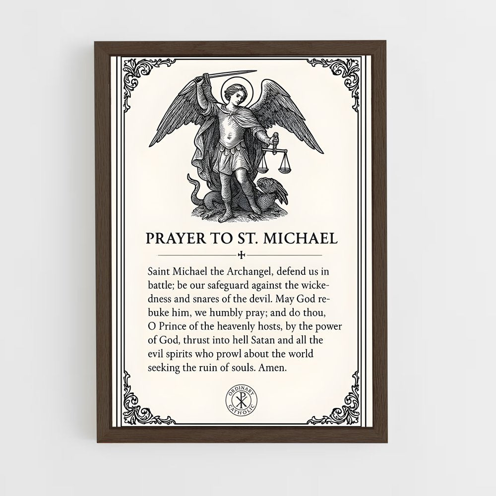 ap-archangel michael-3 cadre Bois foncé