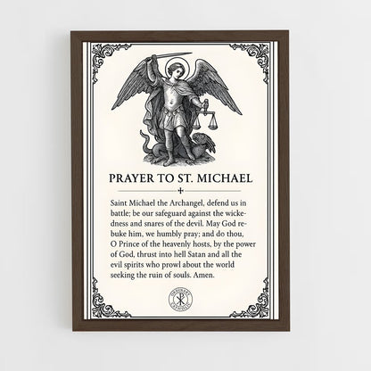 ap-archangel michael-3 cadre Bois foncé