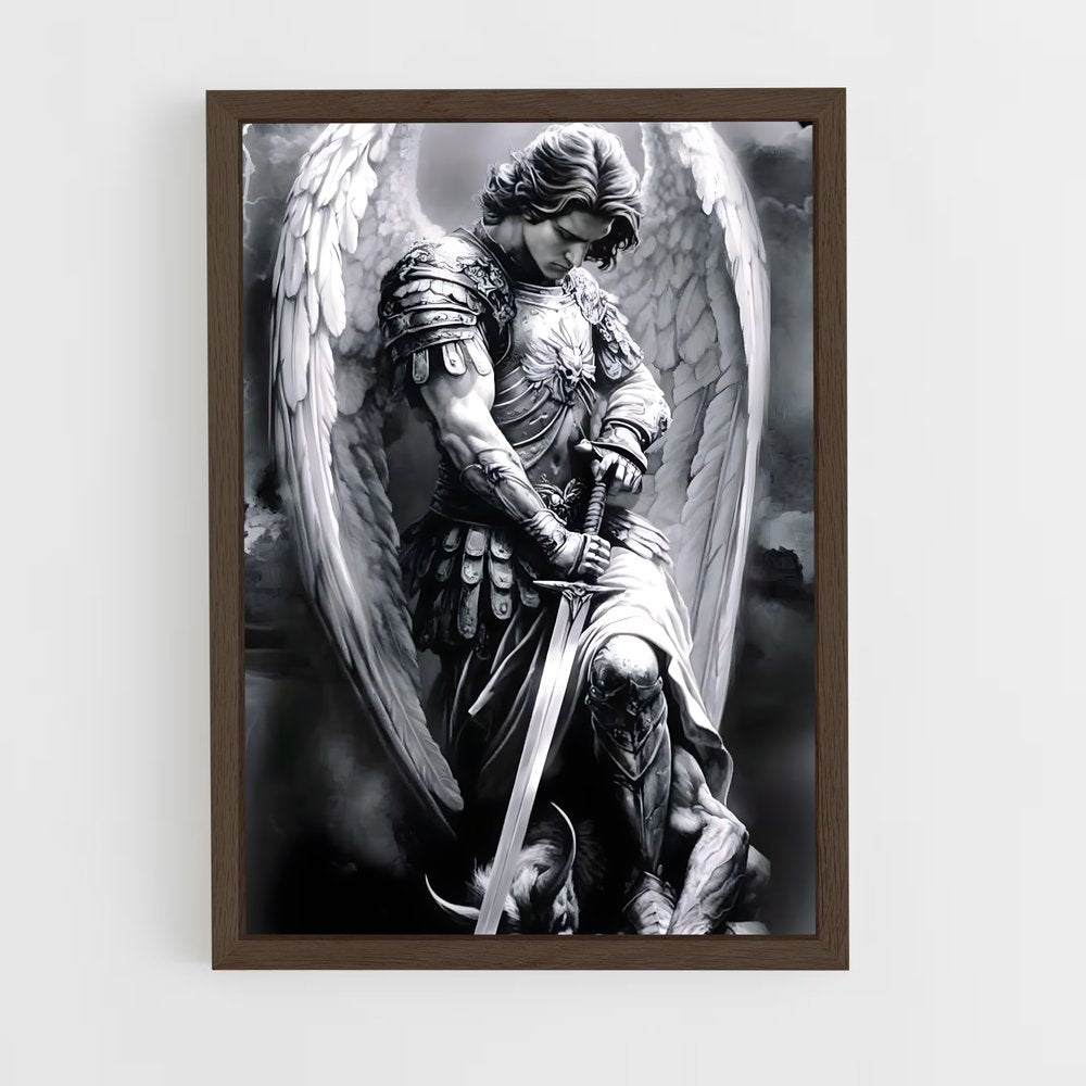 ap-archangel michael-4 cadre Bois foncé
