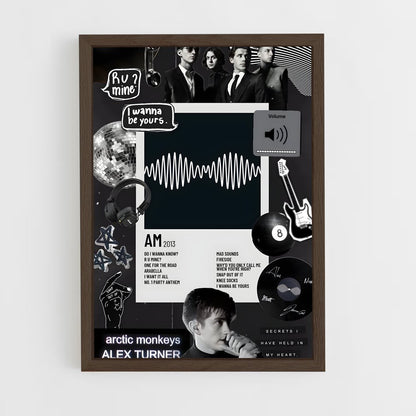 ap-arctic monkeys-3 cadre Bois foncé