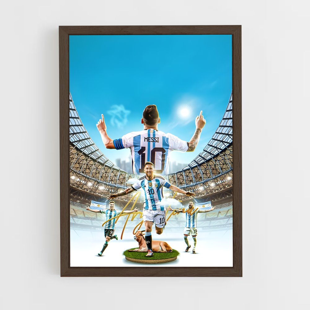 ap-argentina national football team-12 cadre Bois foncé