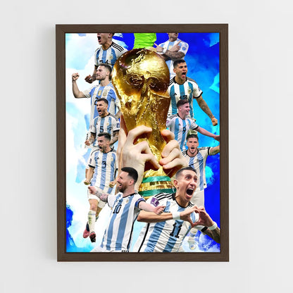ap-argentina national football team-8 cadre Bois foncé