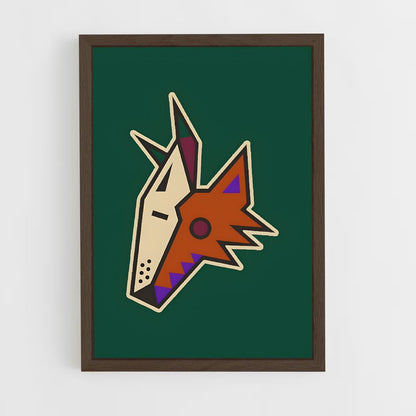 ap-arizona coyotes-6 cadre Bois foncé