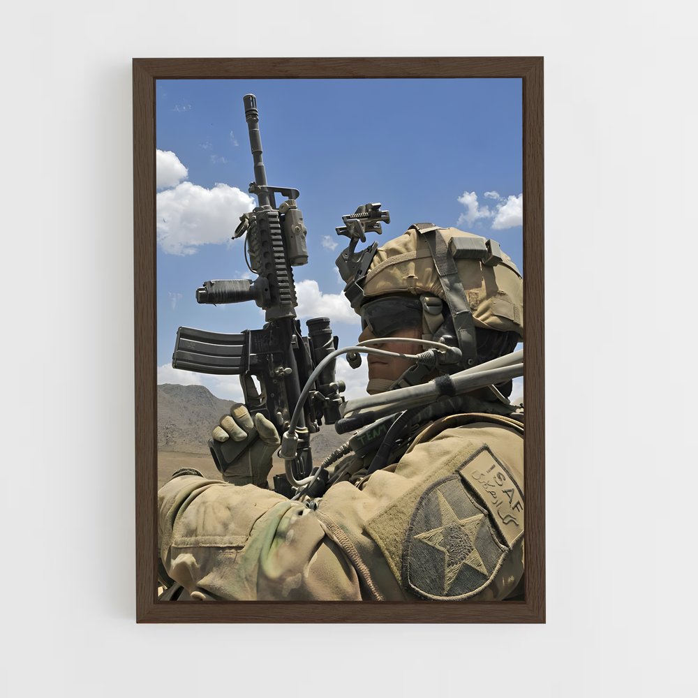 ap-army soldier-15 cadre Bois foncé