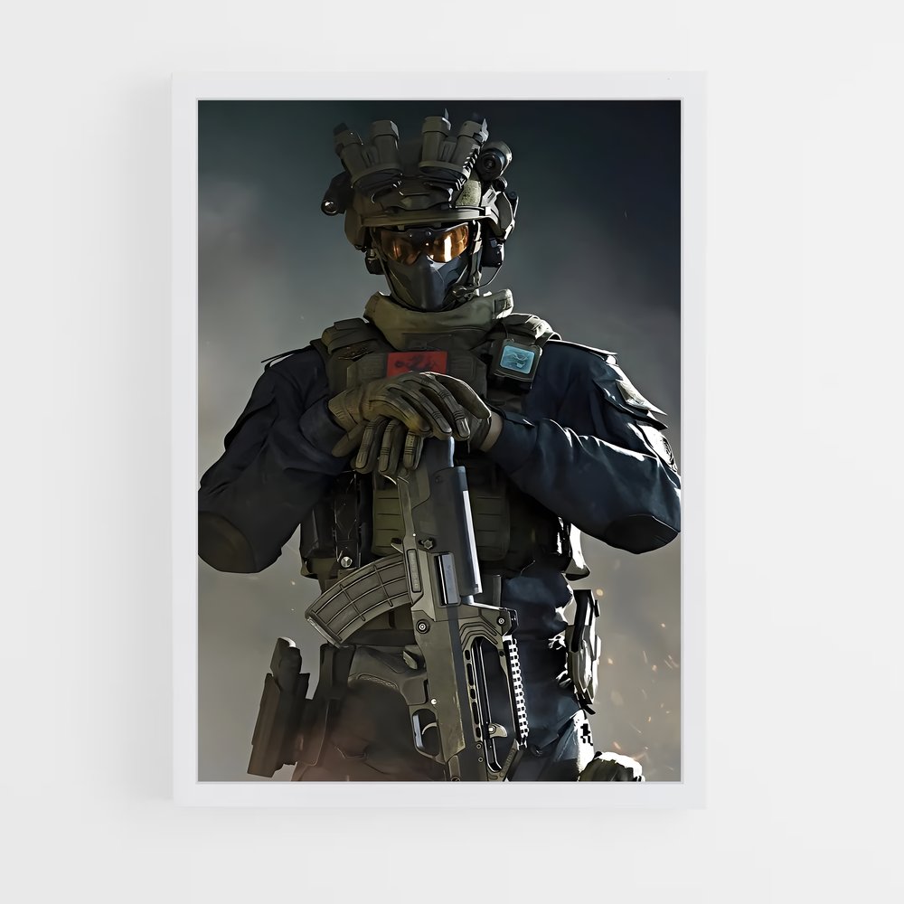 ap-army soldier-16 cadre Blanc