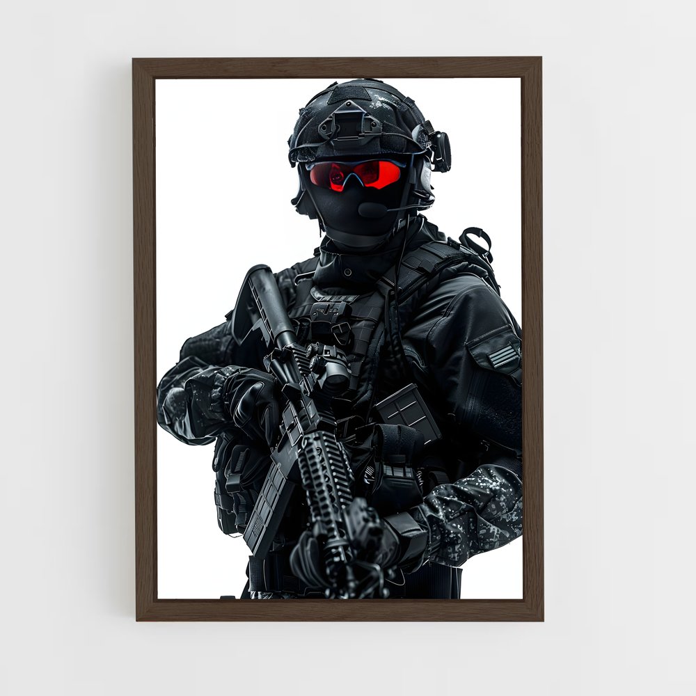 ap-army soldier-3 cadre Bois foncé