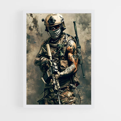ap-army soldier-7 cadre Blanc