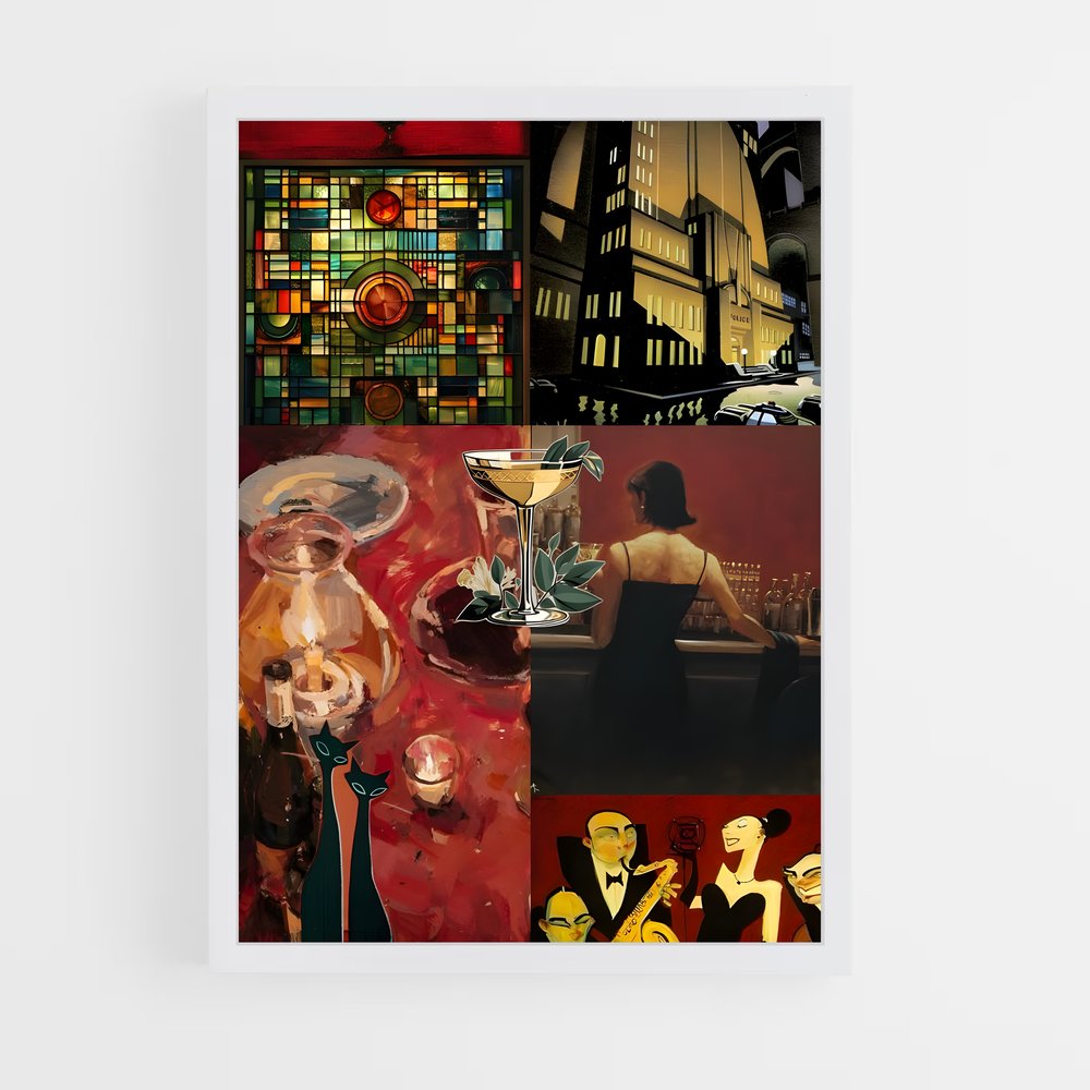 ap-art deco-1 cadre Blanc