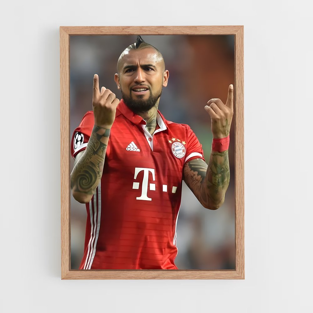 ap-arturo vidal-4 cadre Bois clair