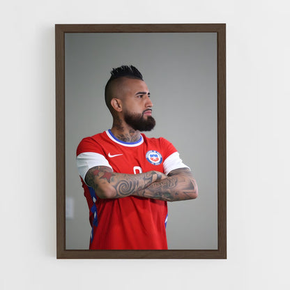 ap-arturo vidal-6 cadre Bois foncé