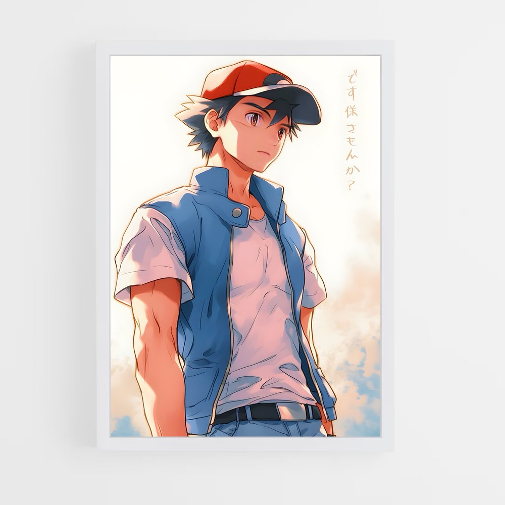 ap-ash ketchum-3 cadre Blanc