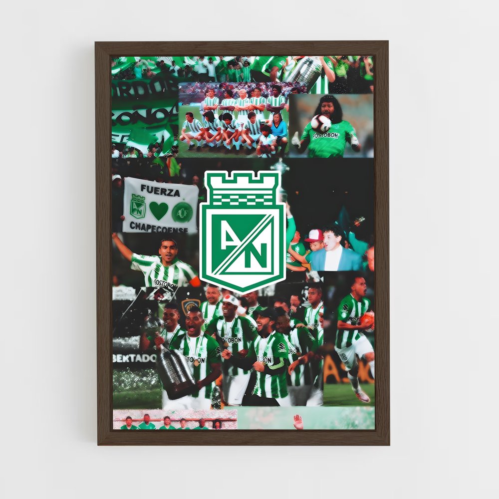 ap-atletico nacional medellin-3 cadre Bois foncé