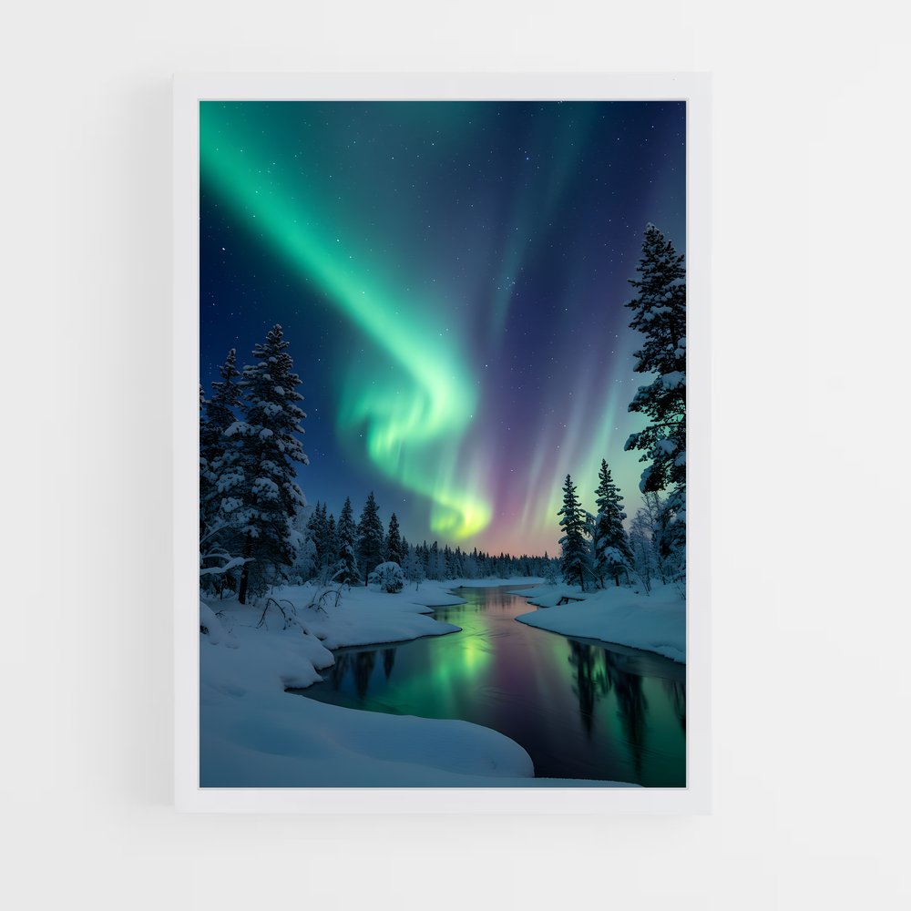 ap-aurora borealis-1 cadre Blanc