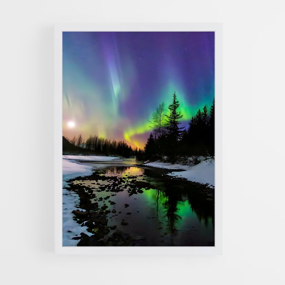 ap-aurora borealis-18 cadre Blanc