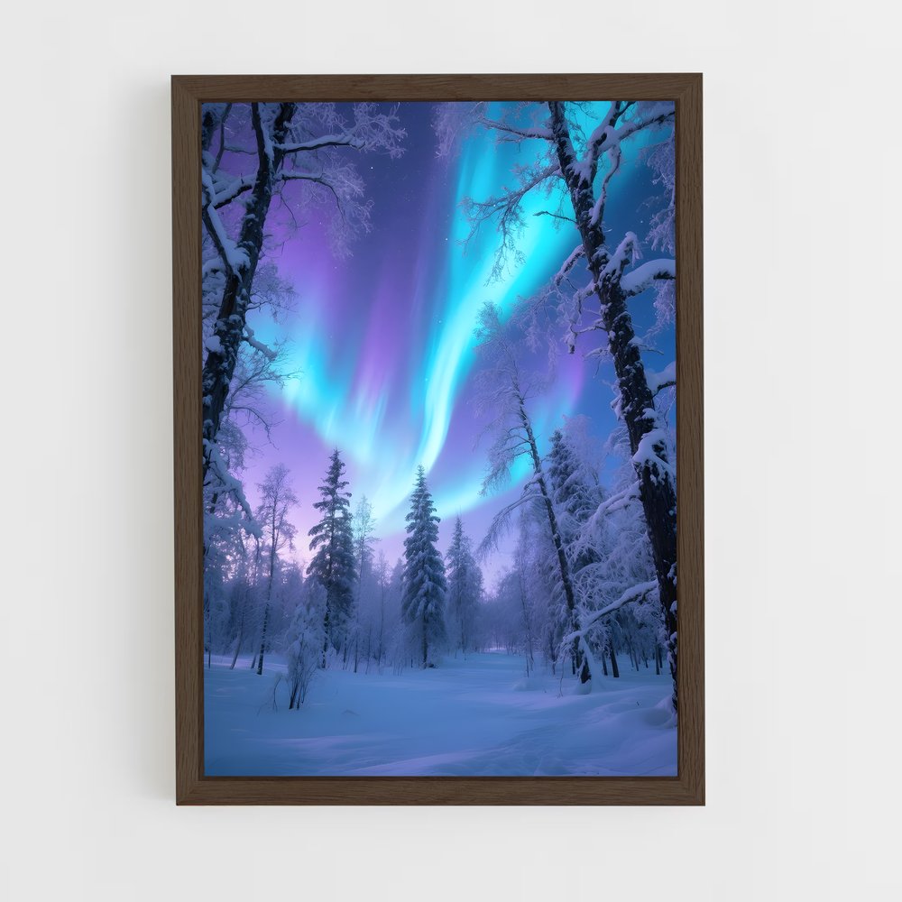 ap-aurora borealis-2 cadre Bois foncé
