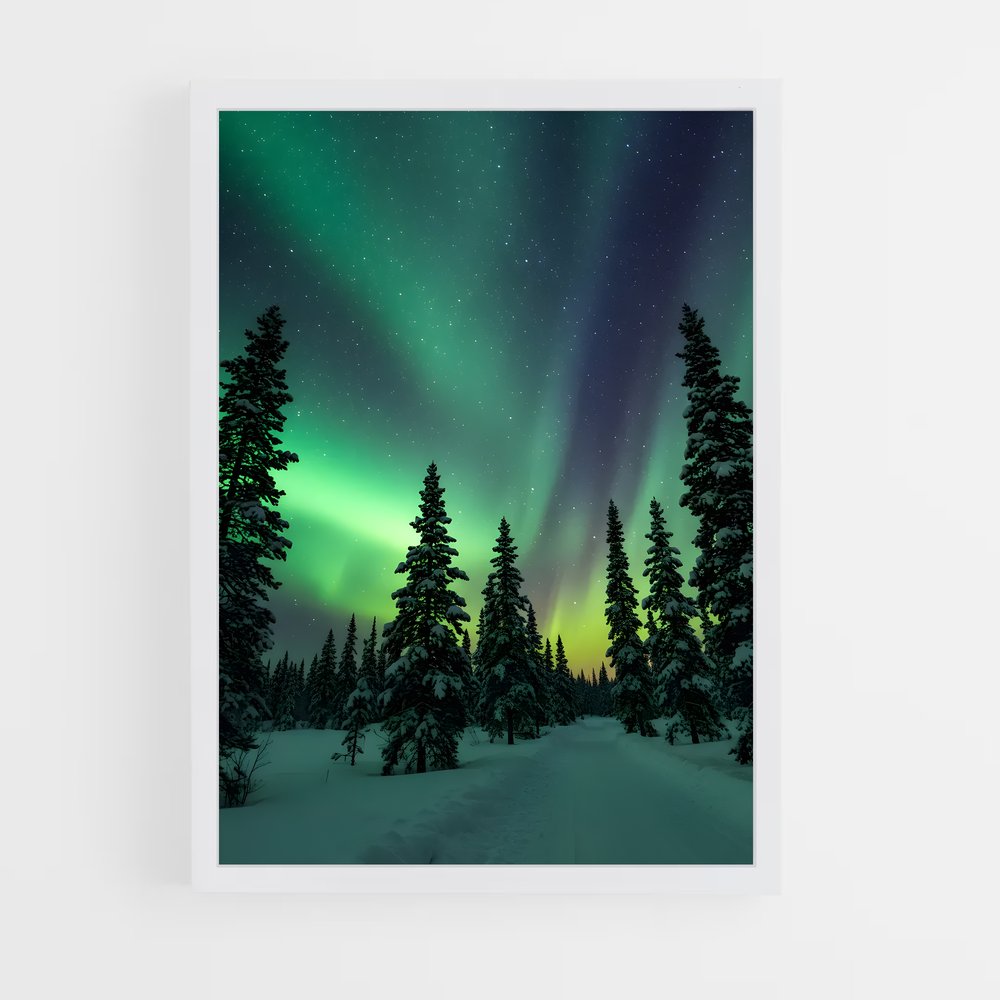 ap-aurora borealis-31 cadre Blanc