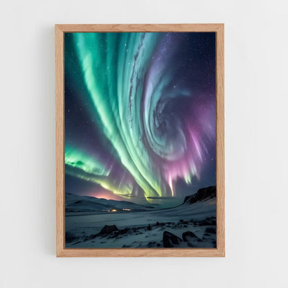 ap-aurora borealis-8 cadre Bois clair