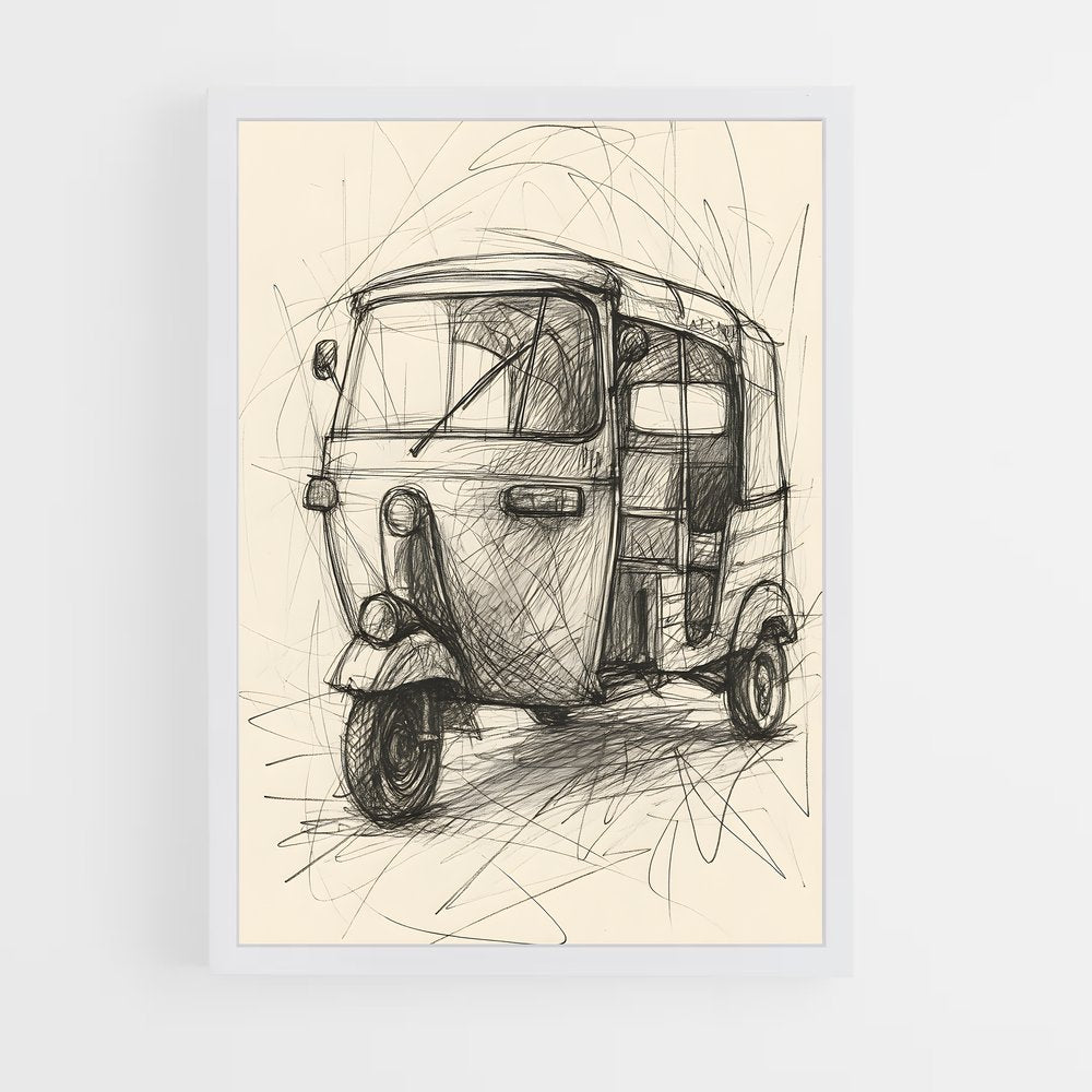 ap-auto rickshaw-3 cadre Blanc