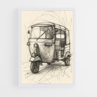 ap-auto rickshaw-3 cadre Blanc