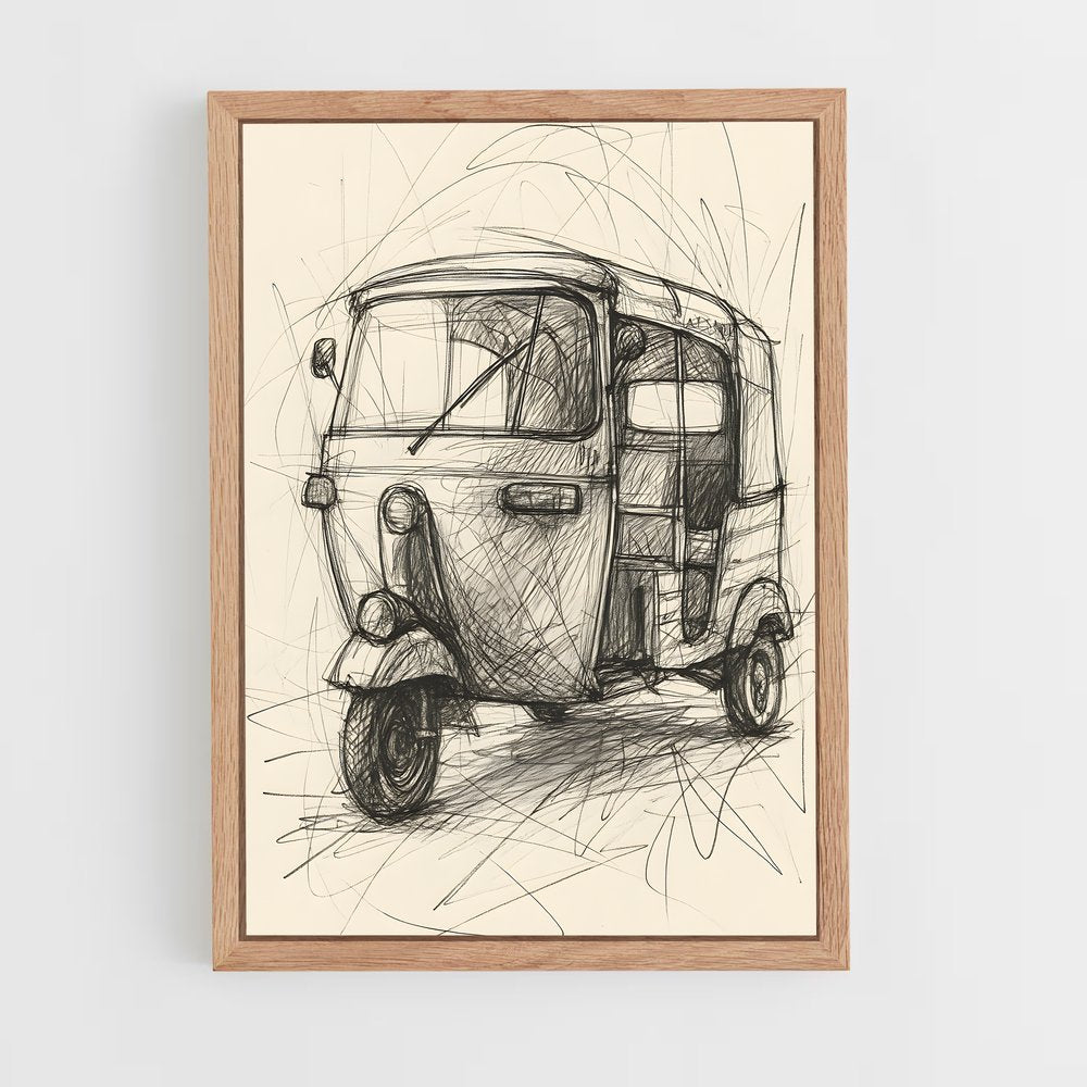 ap-auto rickshaw-3 cadre Bois clair