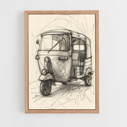 ap-auto rickshaw-3 cadre Bois clair