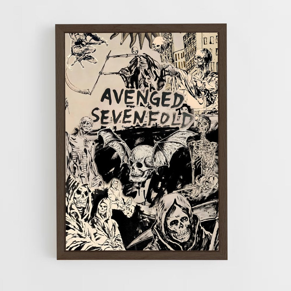 ap-avenged sevenfold-1 cadre Bois foncé