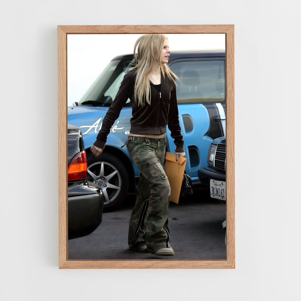 ap-avril lavigne-6 cadre Bois clair