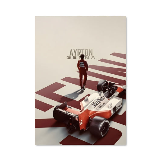 Poster Ayrton en Piste