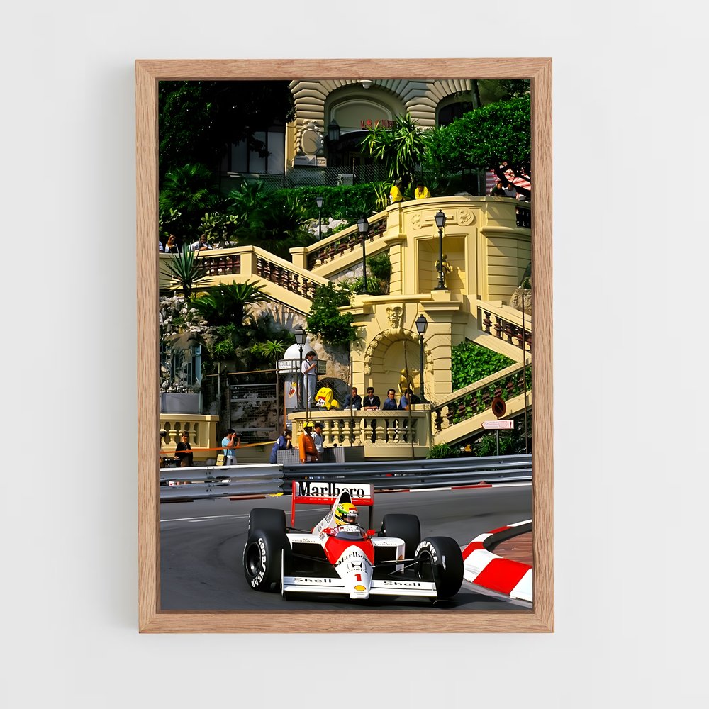 ap-ayrton senna-8 cadre Bois clair