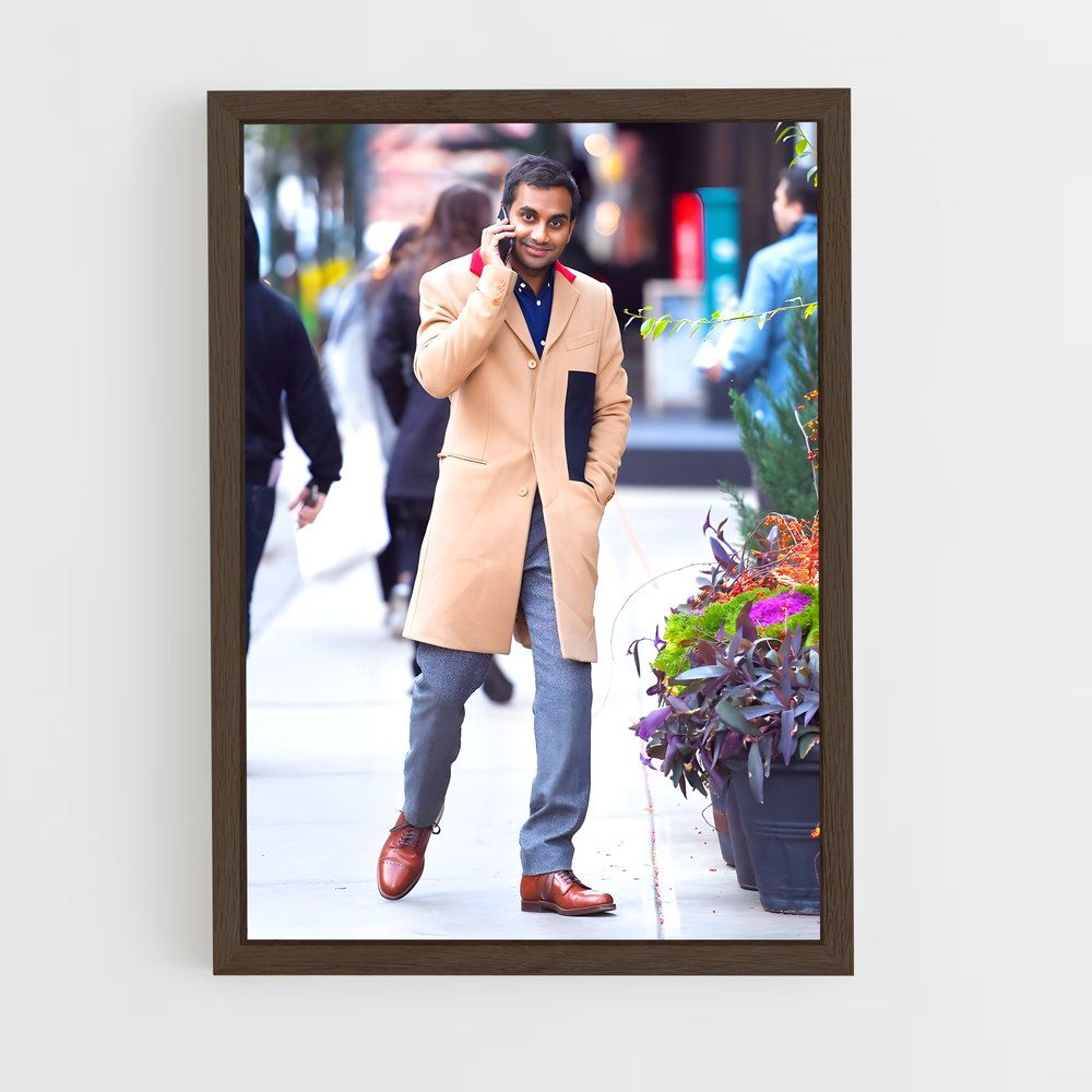 ap-aziz ansari-2 cadre Bois foncé