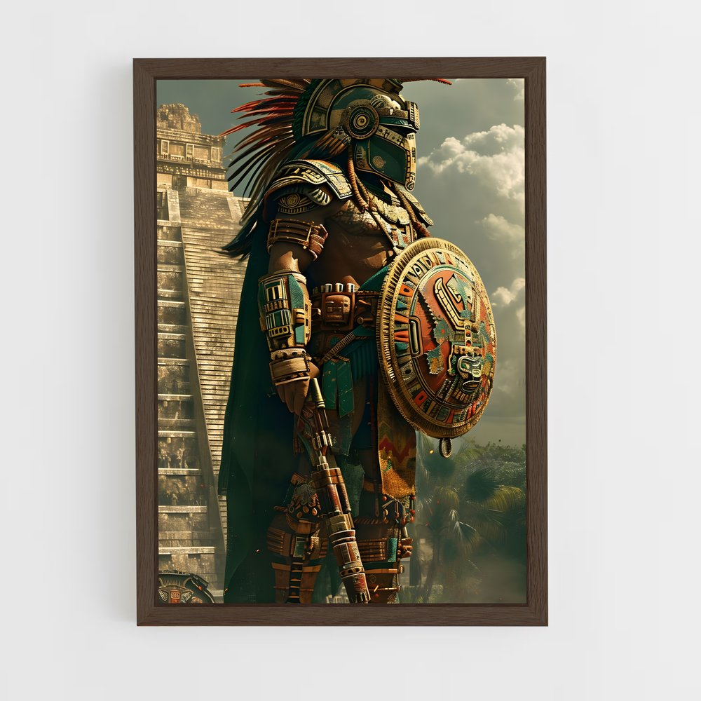 ap-aztec warrior-7 cadre Bois foncé