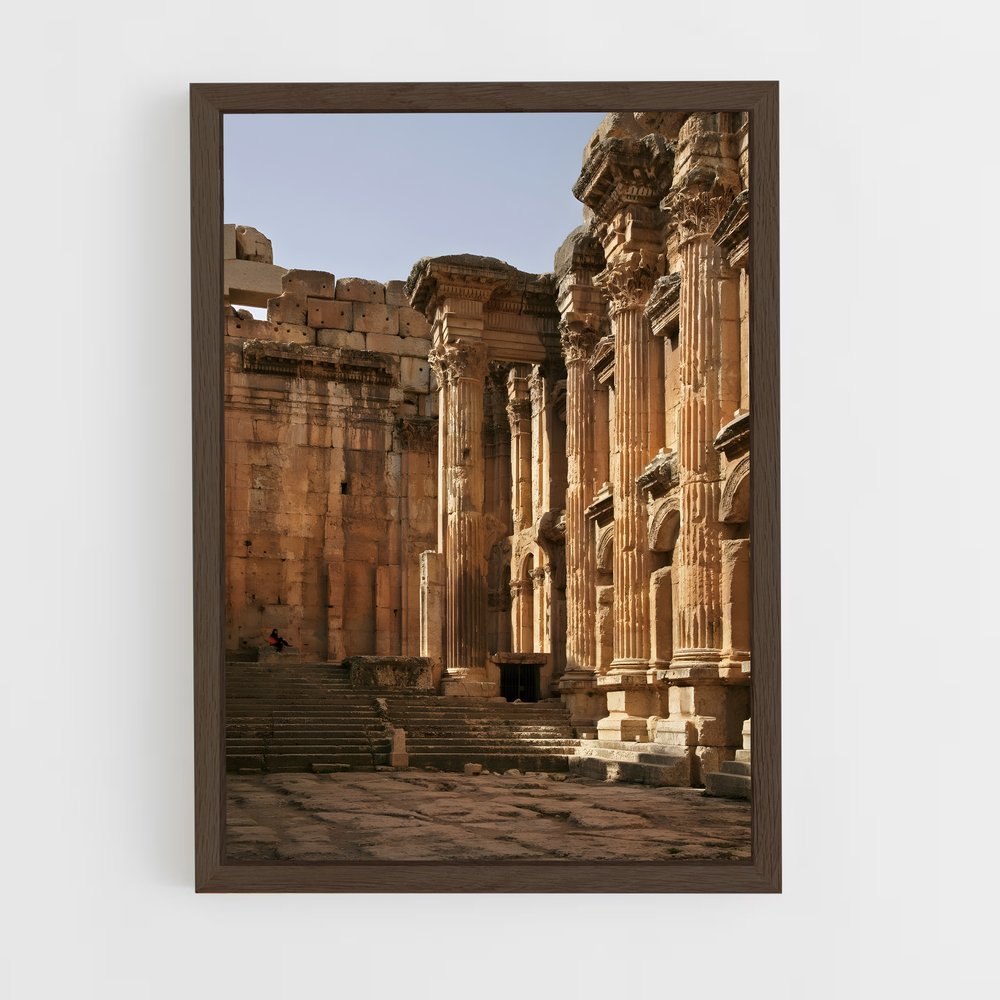 ap-baalbek temples-3 cadre Bois foncé