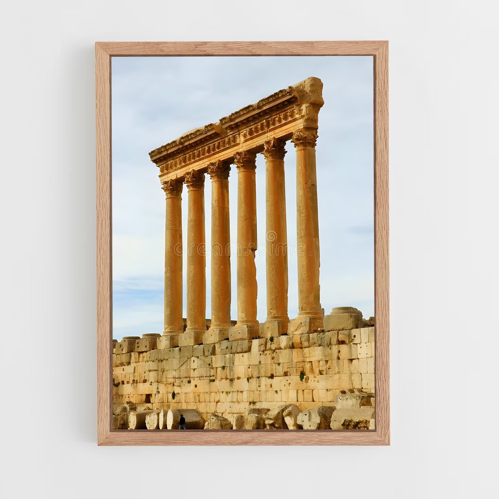 ap-baalbek temples-5 cadre Bois clair