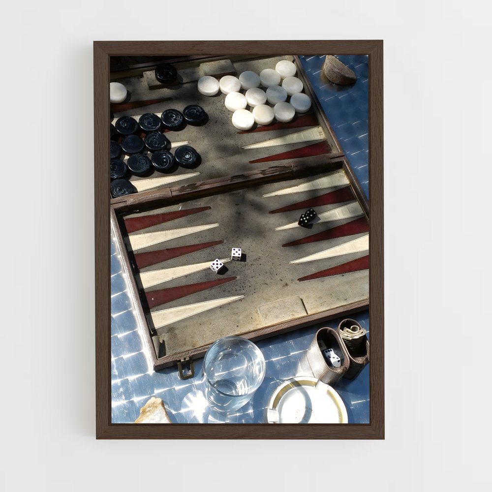 ap-backgammon-9 cadre Bois foncé