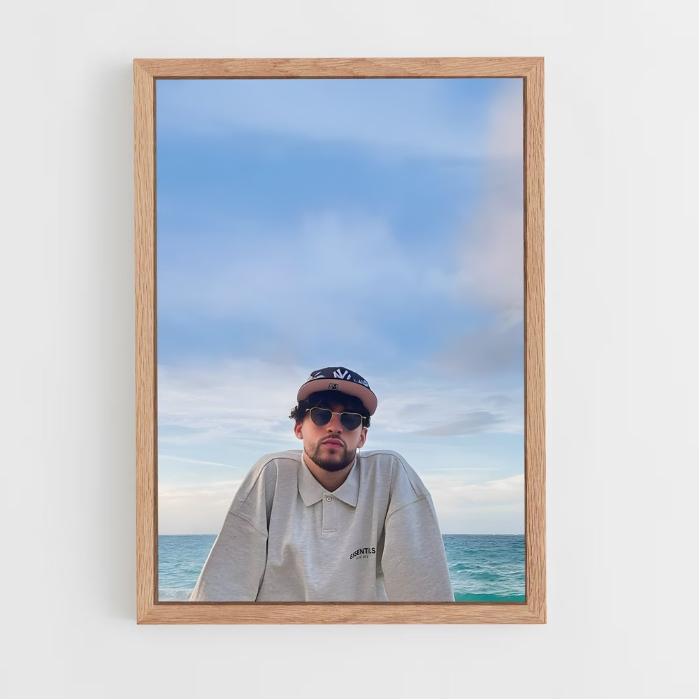 ap-bad bunny-6 cadre Bois clair