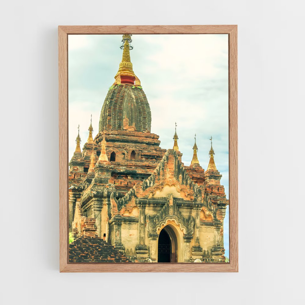 ap-bagan temples-3 cadre Bois clair
