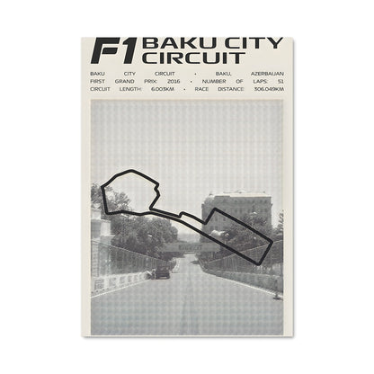 Poster Circuit Noir et Blanc