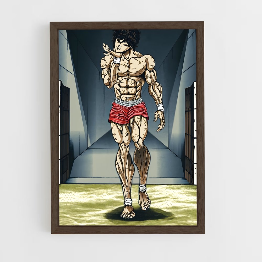 ap-baki hanma-2 cadre Bois foncé
