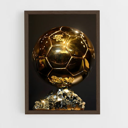 ap-ballon d'or-1 cadre Bois foncé