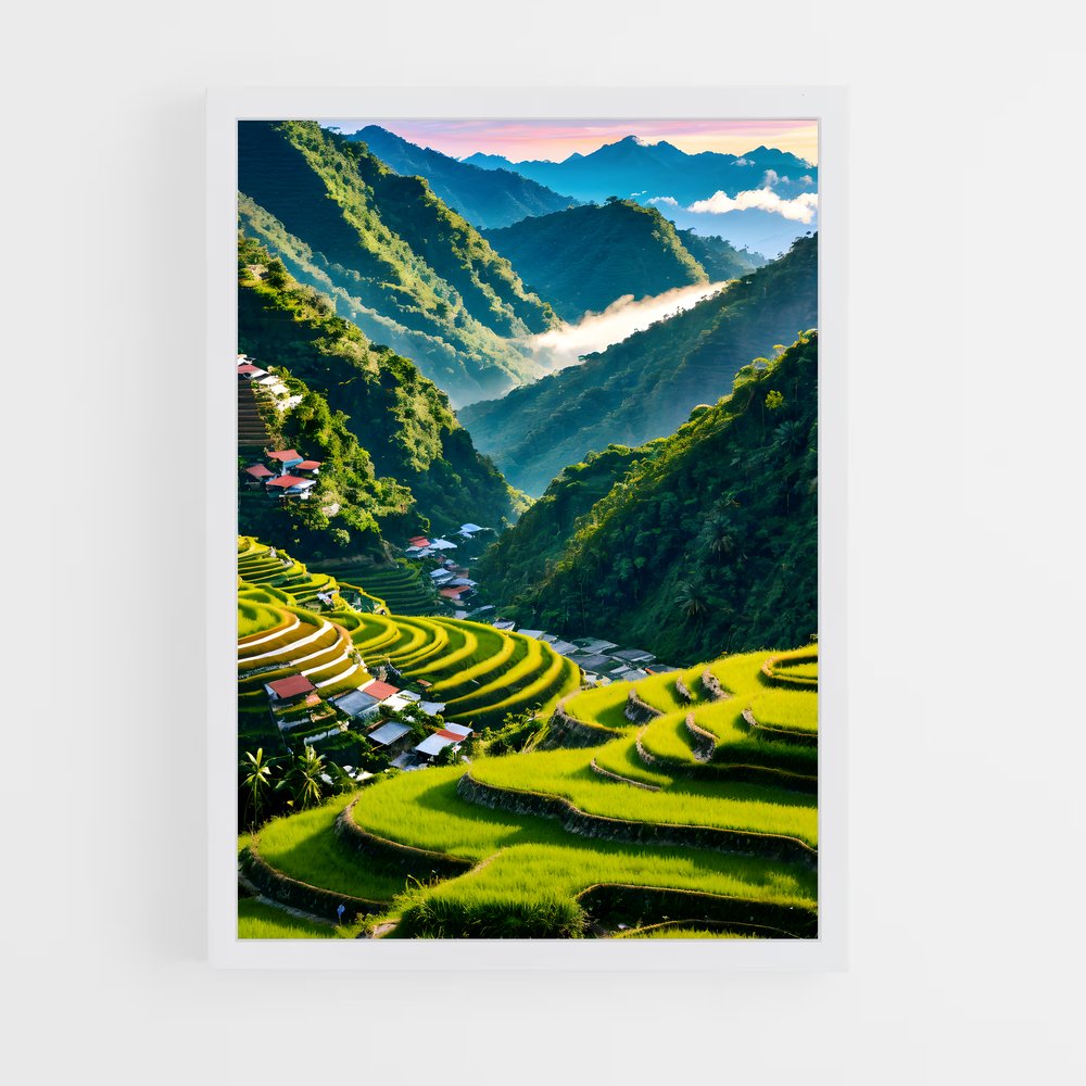 ap-banaue rice terraces-9 cadre Blanc
